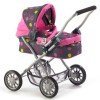 Smarty small pram 57 cm  for dolls - Bayer Chic 2000 - Fuchsia and polka dots