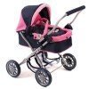 Smarty small pram for dolls - Bayer Chic 2000 - Pink and Navy 57 cm