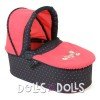 Emotion 2 in 1 doll pram 77 cm - Chair and carrycot combination - Bayer Chic 2000 - Navy-Coral with polka dots