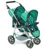 Vario twin Pushchair 79 cm for dolls - Bayer Chic 2000 - Green and Navy with circles