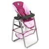 Doll High Chair for dolls to 55 cm - Bayer Chic 2000 - Raspberry-pink polka dots