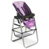 Doll High Chair for dolls to 55 cm - Bayer Chic 2000 - Checkered and purple with butterfly