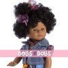 D'Nenes doll 34 cm - Afroamerican Marieta with printed dress