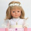 D'Nenes doll 34 cm - Marieta communion with beige lace edging