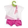 Outfit for Nenuco doll 35 cm - White t-shirt and fuchsia trousers