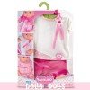 Outfit for Nenuco doll 35 cm - White t-shirt and fuchsia trousers