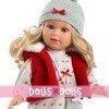 Llorens doll 40 cm - Martina blonde with red waistcoat
