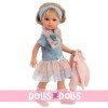 Llorens doll 37 cm - Daniela with pink and blue outfit