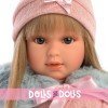 Llorens doll 40 cm - Tina with plaid outfit