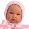 Llorens doll 35 cm - Newborn Bimba with pink changing mat 