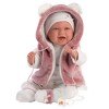 Llorens doll 42 cm - Newborn Mimi Smiles with pink jacket
