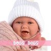 Llorens doll 42 cm - Newborn Mimi Smiles with blanket