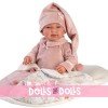  Llorens doll 44 cm - Newborn Crying Tina with sleeping bag