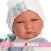 Llorens doll 42 cm - Newborn Crying Lalo with ears blanket