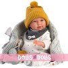 Llorens doll 42 cm - Newborn Crying Mimo with blanket