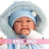Llorens doll 44 cm - Newborn Crying Tino with hood