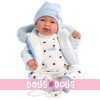 Llorens doll 44 cm - Newborn Crying Tino with hood