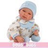 Llorens doll 44 cm - Newborn Crying Tino with sleeping bag-bag