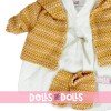 Clothes for Llorens dolls 42 cm - Printed outfit with ochre jacket and booties
