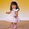 Mariquita Pérez doll 50 cm - With white and pink dress with polka dots