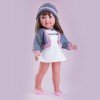 Miel de Abeja doll 45 cm - Carolina with beige dress with grey jacket and hat