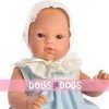 Así doll 36 cm - Koke with light-blue romper with beige embrioded hood