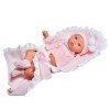 Así doll 36 cm - Koke with white romper with pink jacket and blanket