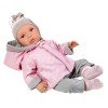 Así doll 46 cm - Leo with gray and pink reversible jacket