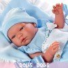 Así doll 43 cm - Pablo with blue body in light blue sleeping bag with white plumeti
