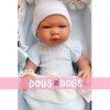 Así doll 43 cm - Pablo with blue body in light blue sleeping bag with white plumeti