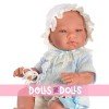 Así doll 43 cm - Pablo with blue laced baby outfit