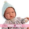 Así doll 43 cm - Pablo with floral ruffle rompers and mint green hat