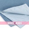 Complements for Así dolls - Blue blanket with white stars