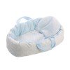 Así doll Complements 30 to 36 cm - Light-blue cachemir two-sided carrycot