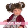 Así doll 46 cm - Noor with maroon flowered dress and jacket