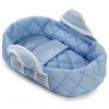 Complements for Así 20 cm doll - Little blue carrycot with white stars