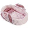 Complements for Así 20 cm doll - Little pink carrycot with white stars