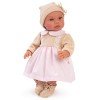Así doll 46 cm - Leo with beige knitted dress with pink squares