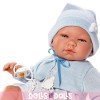 Así doll 43 cm - Pablo with blue flowers rompers and blue jacket