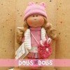 Nines d'Onil doll 30 cm - Mia blonde with pink and white winter set
