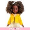 Paola Reina doll 32 cm - Las Amigas - Nora with yellow jacket and grey trousers