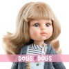 Paola Reina doll 32 cm - Las Amigas - Carla with flower romper and gray jacket