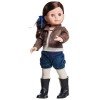 Paola Reina doll 45 cm - Soy tú - Emily with blue shorts and brown jacket