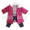 Dress Nora winter with fuchsia coat