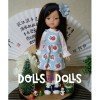 Dolls And Dolls downloadable pattern for Las Amigas dolls - Plaid dress with blouse