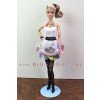 Metal doll stand 2299 in sky-blue for Barbie type