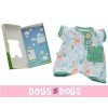 Outfit for Rubens Barn doll 45 cm - Rubens Baby - Pocket Friends green pajamas
