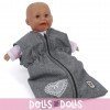 Sleeping bag for dolls to 55 cm - Bayer Chic 2000 - Grey denim