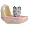 Sylvanian Families - Baby to bring - Cat with cradle