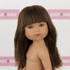 Vestida de Azul doll 28 cm - Carlota brunette with fringe without clothes